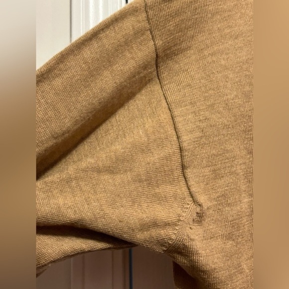 Vintage Belford classic 100% extra fine Merino Wool sweater men’s XL camel brown - Picture 5 of 16